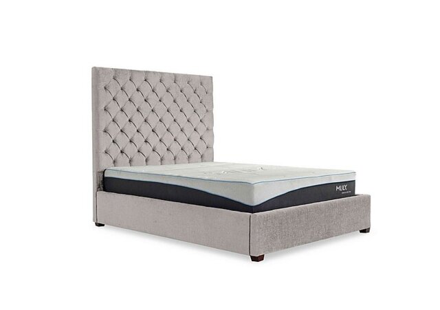 Charlotte 160cm Headboard Manual Ottoman Bed Frame - King Size - Allora Stone