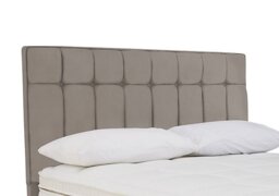 Sleepeezee - Beam Floor Standing Headboard - Double - Plush Light Grey