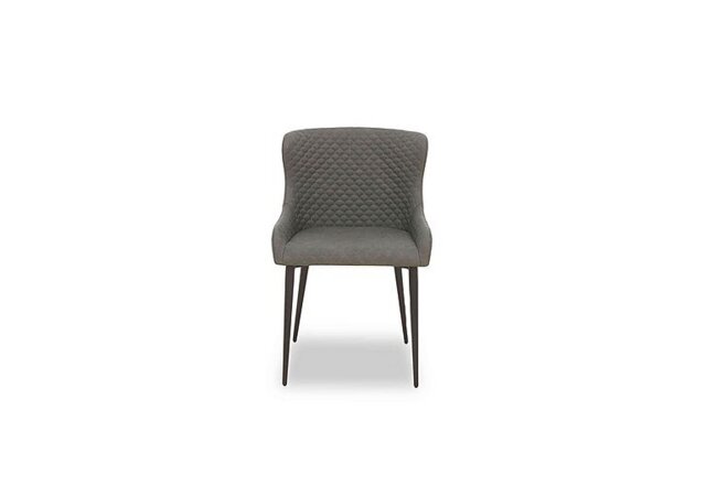 Hanoi Faux Leather Dining Chair - Slate Grey