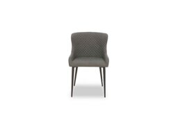Hanoi Faux Leather Dining Chair - Slate Grey
