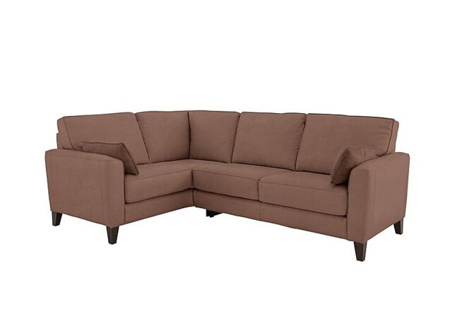 Ideal Home - Brondby Small Fabric Left Hand Facing Corner Sofa - Hazelnut - Sofas and Armchairs - In Time for Christmas