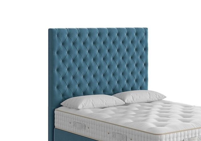Vispring - Aldo Floor Standing Headboard - Double - Plush Velvet Ii Teal