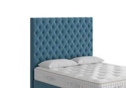 Vispring - Aldo Floor Standing Headboard - Double - Plush Velvet Ii Teal
