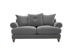 The Lounge Co. - Bronwyn 2.5 Seater Fabric Scatter Back Foam Fill Sofa With Walnut Feet - Koala Cub
