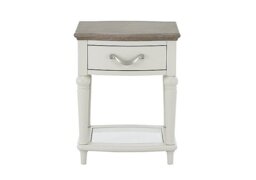 Furnitureland - Annecy Lamp Table - Soft Grey