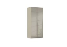 Rauch - Haven 101cm 2 Door Hinged Wardrobe with Glass Doors - Bedroom Furniture