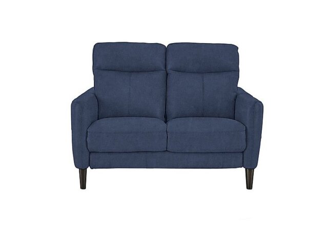 Compact Collection Petit 2 Seater Fabric Sofa - Blue - Sofas and Armchairs