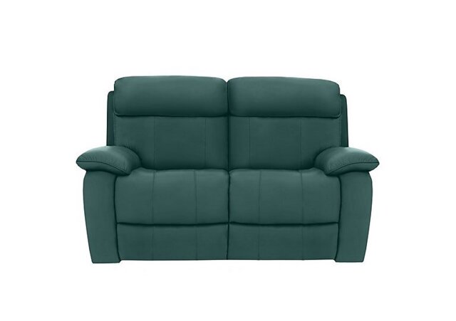 World of Leather - Moreno 2 Seater NC Leather Sofa with Power Recliner - NC Lake Green