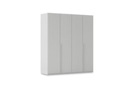 Rauch - Haven 201cm 4 Door Hinged Wardrobe with Décor Doors - Silk Grey/Silk Grey Front