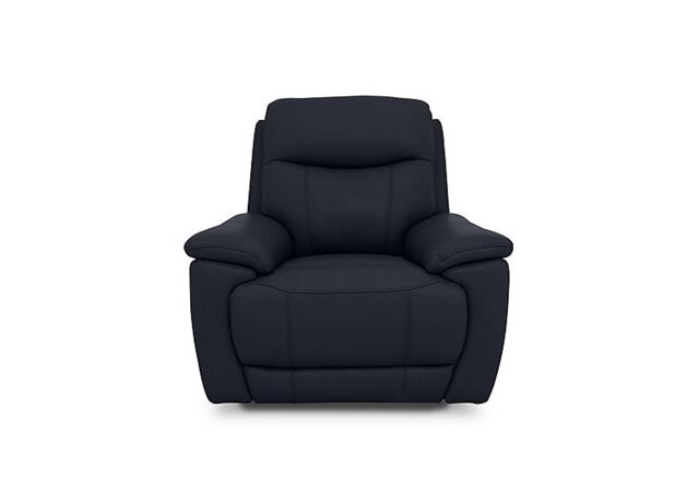 Sloane Leather Power Recliner Chair with Power Headrest - Navy