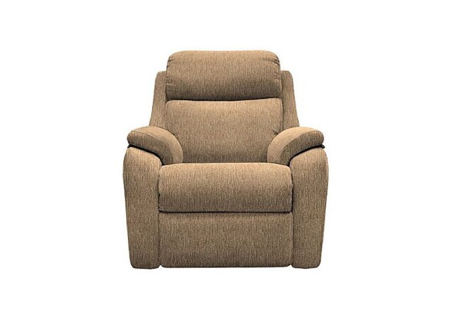 G Plan - Kingsbury Fabric Power Recliner Armchair with Power Headrests - Boucle Cocoa
