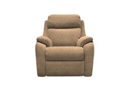 G Plan - Kingsbury Fabric Power Recliner Armchair with Power Headrests - Boucle Cocoa