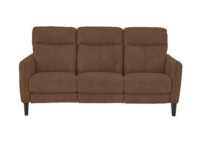 Compact Collection Petit 3 Seater Fabric Power Recliner Sofa - Hazelnut