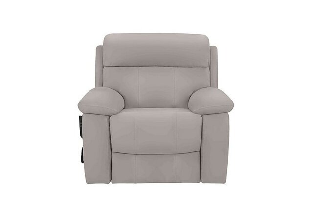 World of Leather - Moreno BV Leather Lift and Rise Chair - Silver Grey
