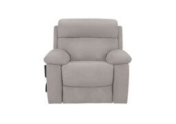 World of Leather - Moreno Leather Lift and Rise Chair - Silver Grey