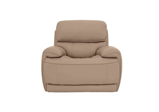 World of Leather - Rocco NC Leather Power Rocker Manual Recliner Armchair with Headrests - NC Pebble
