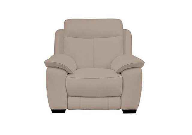 Starlight Express Leather Power Armchair with Headrest - BV Pebble