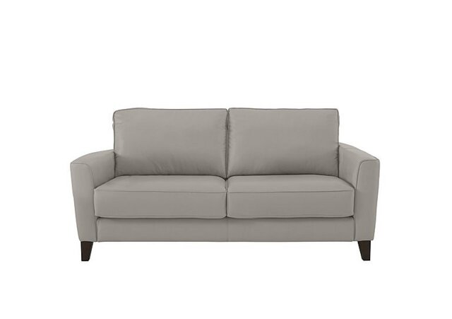 Ideal Home - Brondby 2 Seater Leather Sofa - Silver Grey