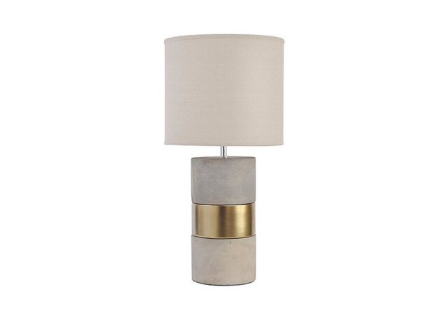 Concrete and Gold Table Lamp