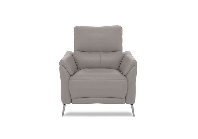 Daytona Leather Power Recliner Chair with Bluetooth Speaker - Lead Grey