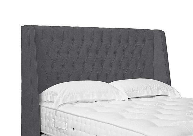 Artisan Collection Belgrave High Floor Standing Headboard - Super King - Plush Dark Grey