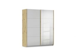 Rauch - Freja 181cm 2 Door Sliding Glass Wardrobe With Mirror Door