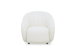 Ideal Home - Gemini NC Leather Accent Chair - NC Star White