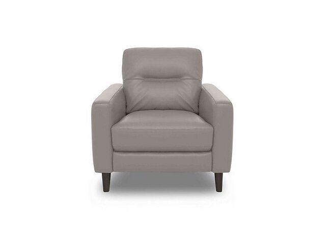 World of Leather - Jules BV Leather Power Recliner Chair - Silver Grey