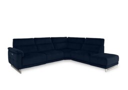 Moet Fabric Power Recliner Chaise End Right Hand Facing Corner Sofa with Telescopic Headrests - Opulence Royal - Sofas and Armchairs