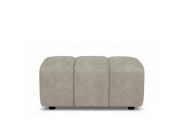 Rhianna Large Fabric Footstool - Marble Cream