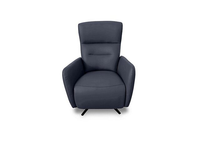 World of Leather - Designer Chair Collection Le Mans NC Leather Dual Power Recliner Swivel Chair - NC Ocean Blue