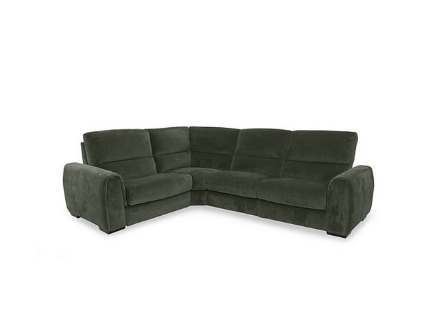 Flex Fabric Small Corner Sofa Bed with Storage Arm - R352 Forest Green - Sofas and Armchairs - In Time for Christmas