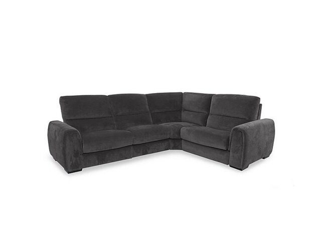Flex Fabric Small Corner Sofa Bed with Storage Arm - Anthracite