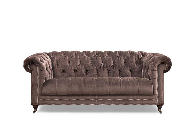 At The Helm - Walter 3 Seater Fabric Chesterfield Sofa - Antler
