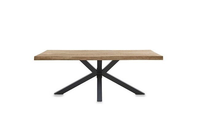 Bodahl - Njord Raw Edge Compact Dining Table with Metal Star Base - 160-cm - Sand Stone - Dining Room Furniture