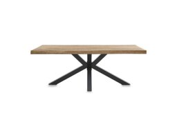 Bodahl - Njord Raw Edge Compact Dining Table with Metal Star Base - 160-cm - Sand Stone - Dining Room Furniture