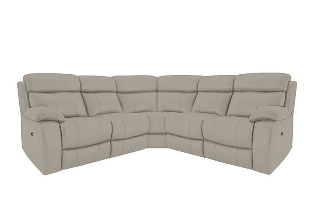 World of Leather - Moreno Leather Manual Recliner Corner Sofa - Silver Grey - Sofas and Armchairs - In Time for Christmas
