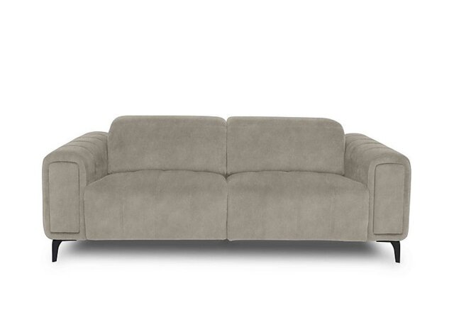 Elphaba Fabric 3 Seater Sofa with Storage Arms - Marble Cream