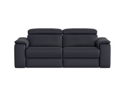 Nicoletti - Davide 3 Seater Leather Power Recliner Sofa - Torello Blu