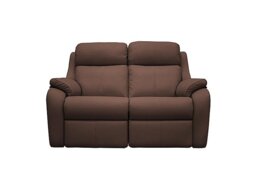 G Plan - Kingsbury 2 Seater Leather Sofa with Manual Recliner - Capri Oak