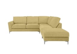 Legend Classic Back Fabric Right Hand Facing Corner Sofa with Light Feet - Cosmo Apple