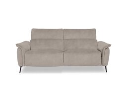Jude Fabric 3 Seater Recliner Sofa with Headrests and Power Lumbar - Dexter Ivory