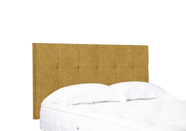 Artisan Collection Kaito Standard Strutted Headboard - Single - Tweed Mustard