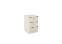Rauch - Haven 3 Drawer Décor Bedside Cabinet with Glass Front
