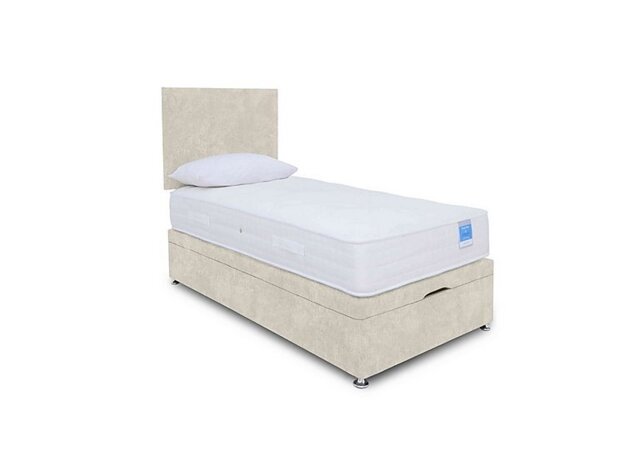 Sleep Story - Ergosense Manual End Ottoman Divan Set - Small Single - Lace Ivory