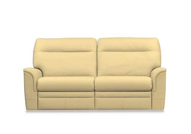 Parker Knoll - Hudson 23 Large 2 Seater Leather Sofa - Como Cream