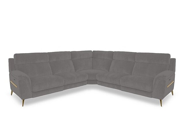 Eclipse Large Fabric Power Recliner Corner Sofa with Power Headrests