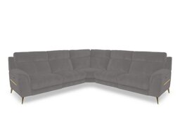 Eclipse Large Fabric Power Recliner Corner Sofa with Power Headrests