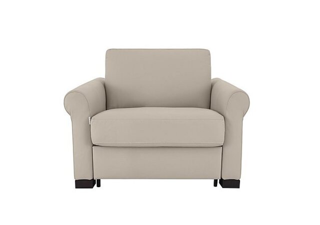 Nicoletti - Alcova Leather Chair Sofa Bed with Scroll Arms - Botera Crema