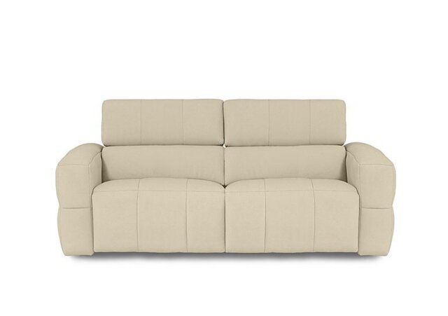 Cube Fabric 3 Seater Power Recliner Sofa with Power Headrests